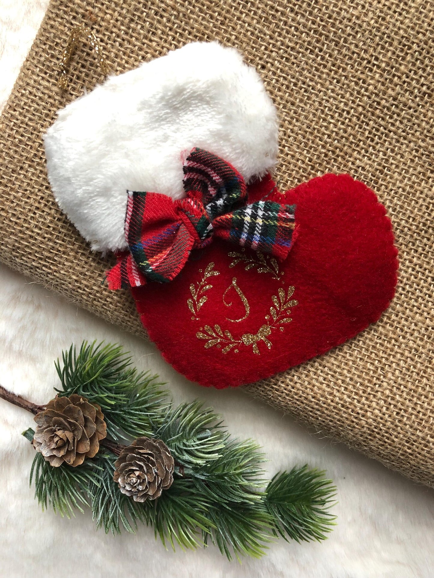 Chaussette de Noël - Boule de noël personnalisé - Décoration sapin