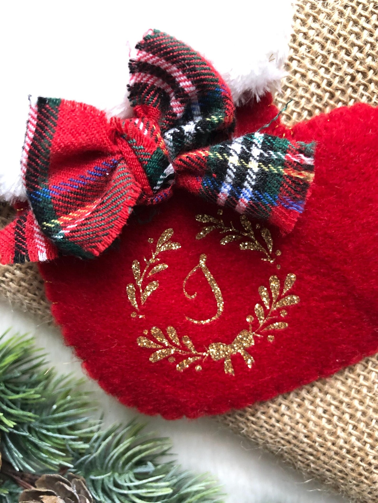 Chaussette de Noël - Boule de noël personnalisé - Décoration sapin