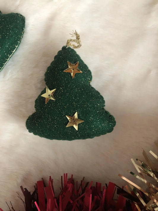 Boule de Noël en forme de sapin avec étoile pour décoration de noël