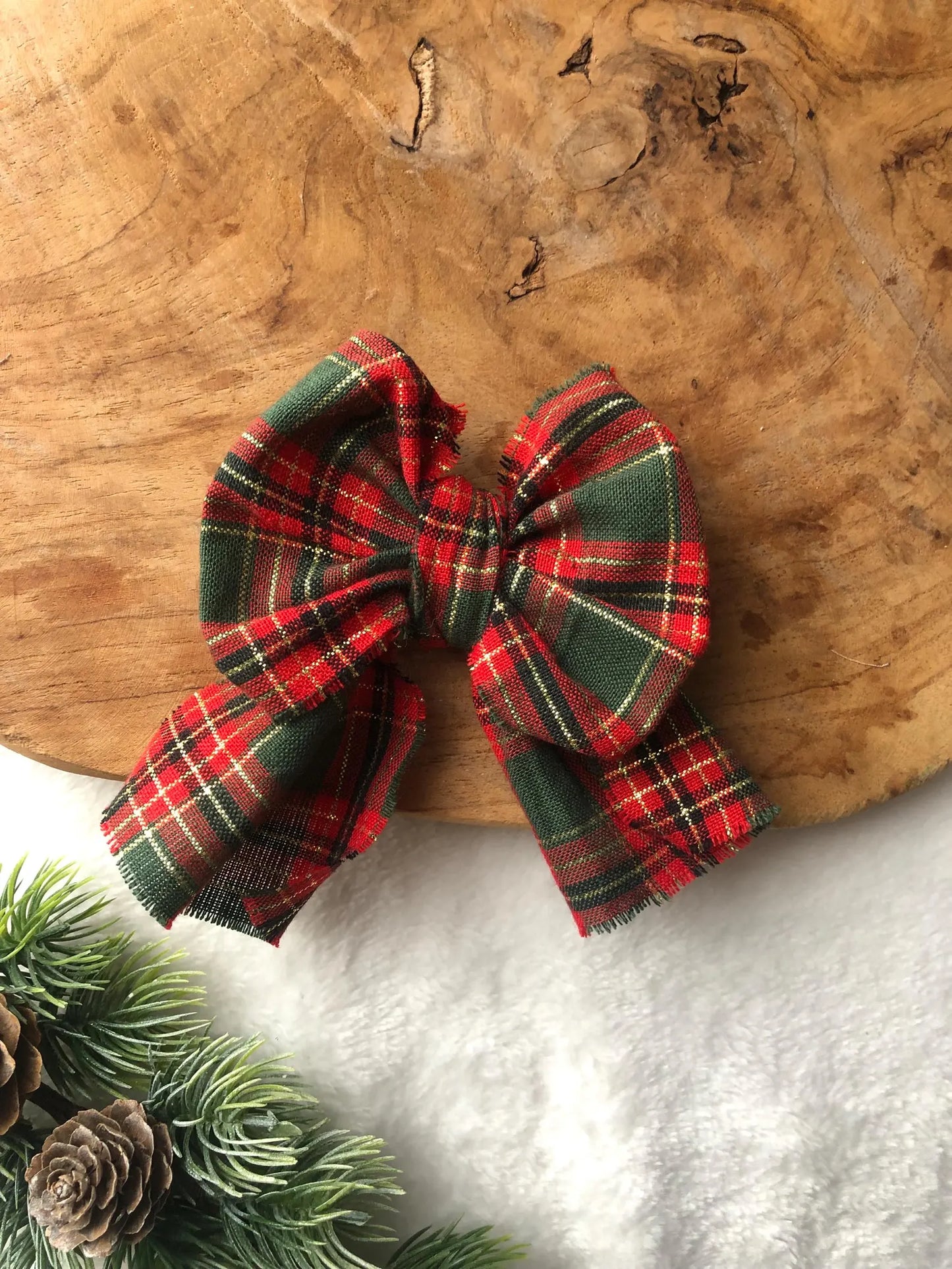 Gros noeuds pour décoration sapin de noël - tartan écossais
