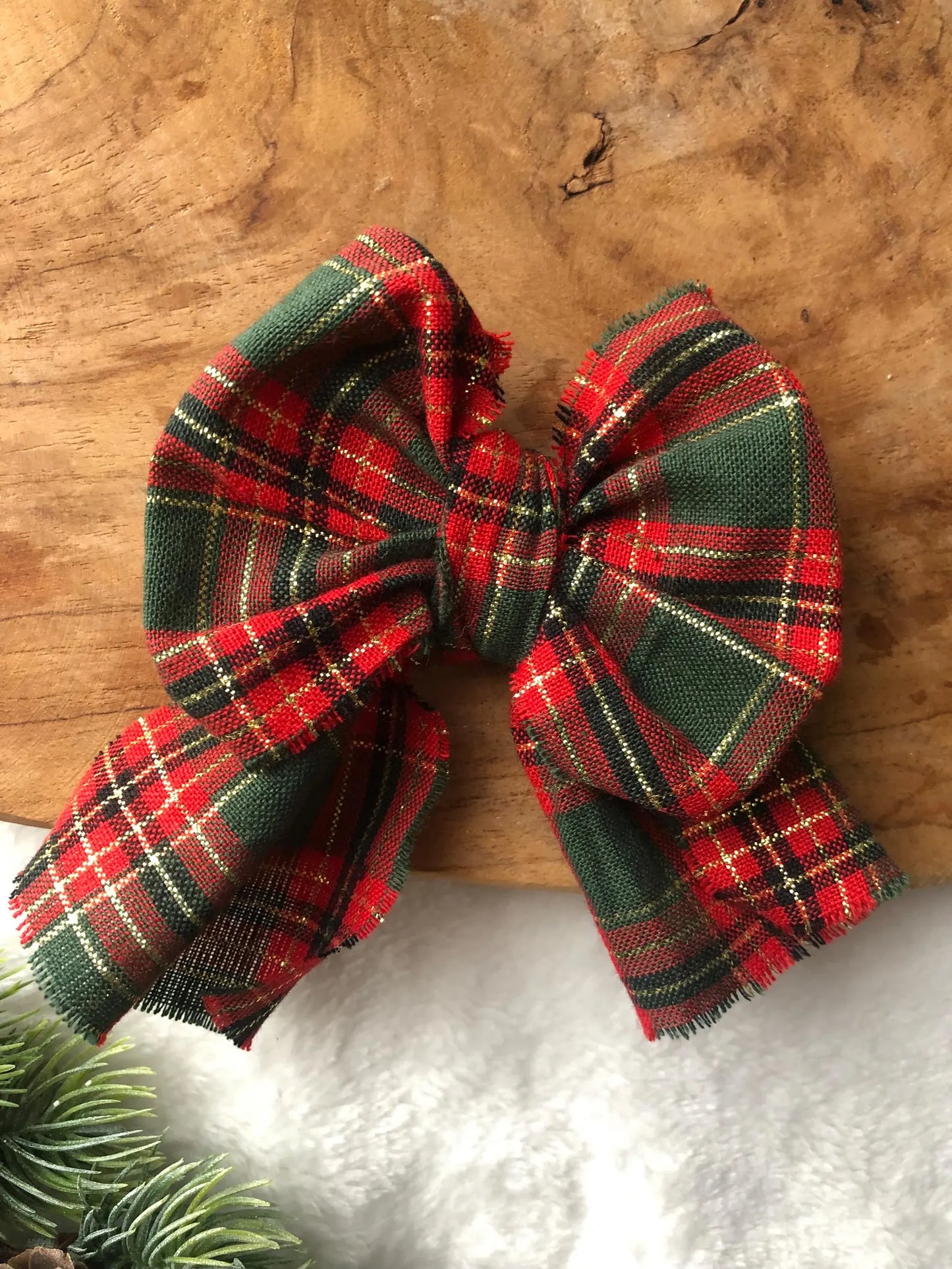 Gros noeuds pour décoration sapin de noël - tartan écossais