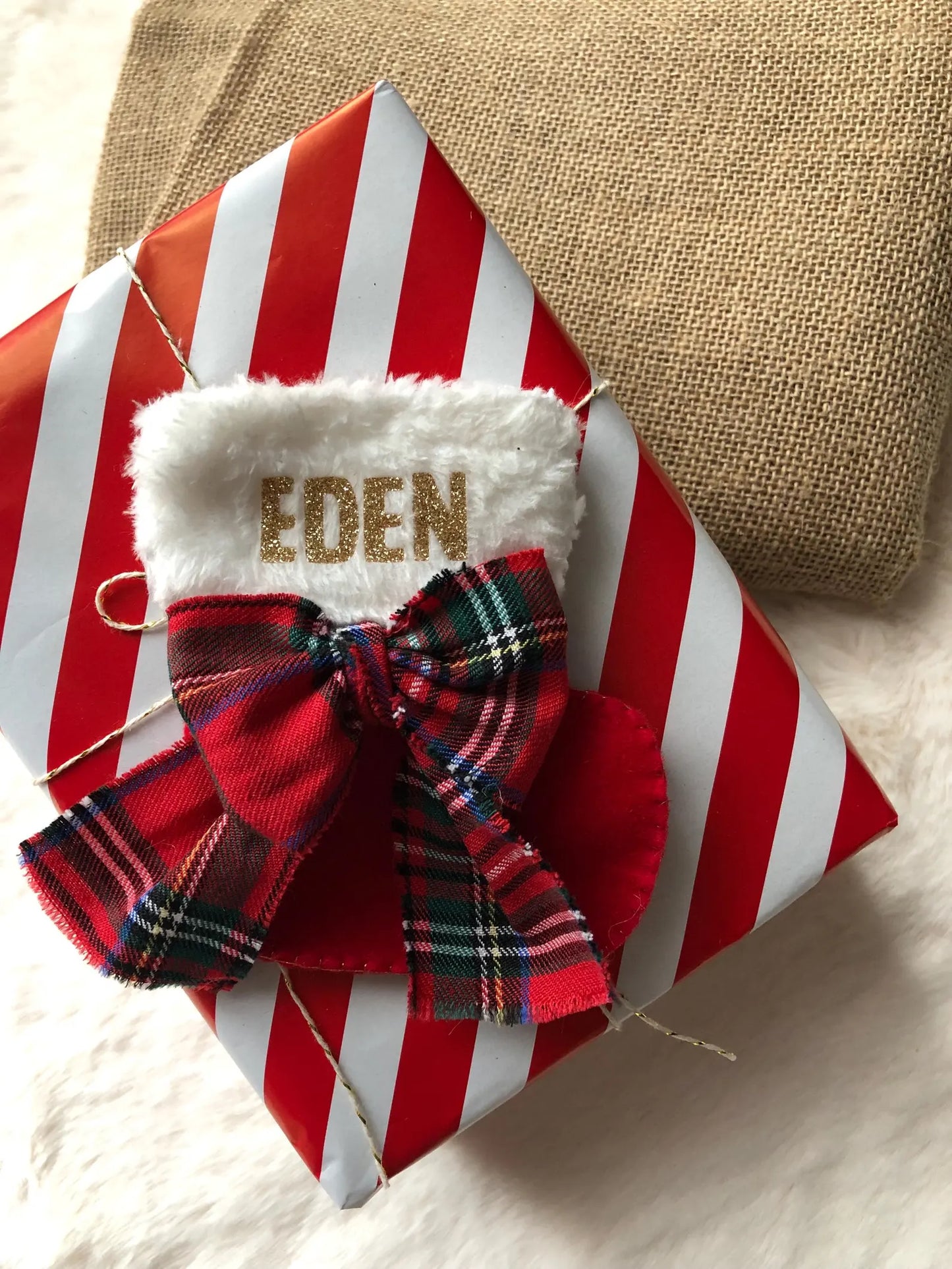 Chaussette de Noël - Boule de noël personnalisé - Décoration sapin