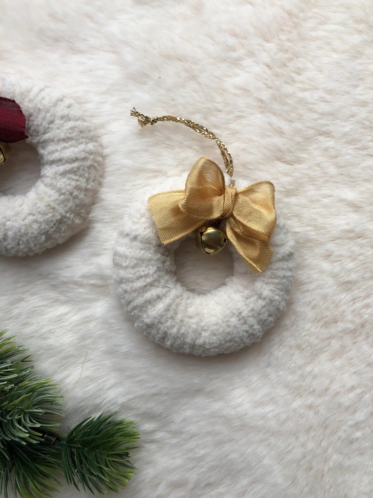 Mini couronne de Noël - boule de Noël pour sapin