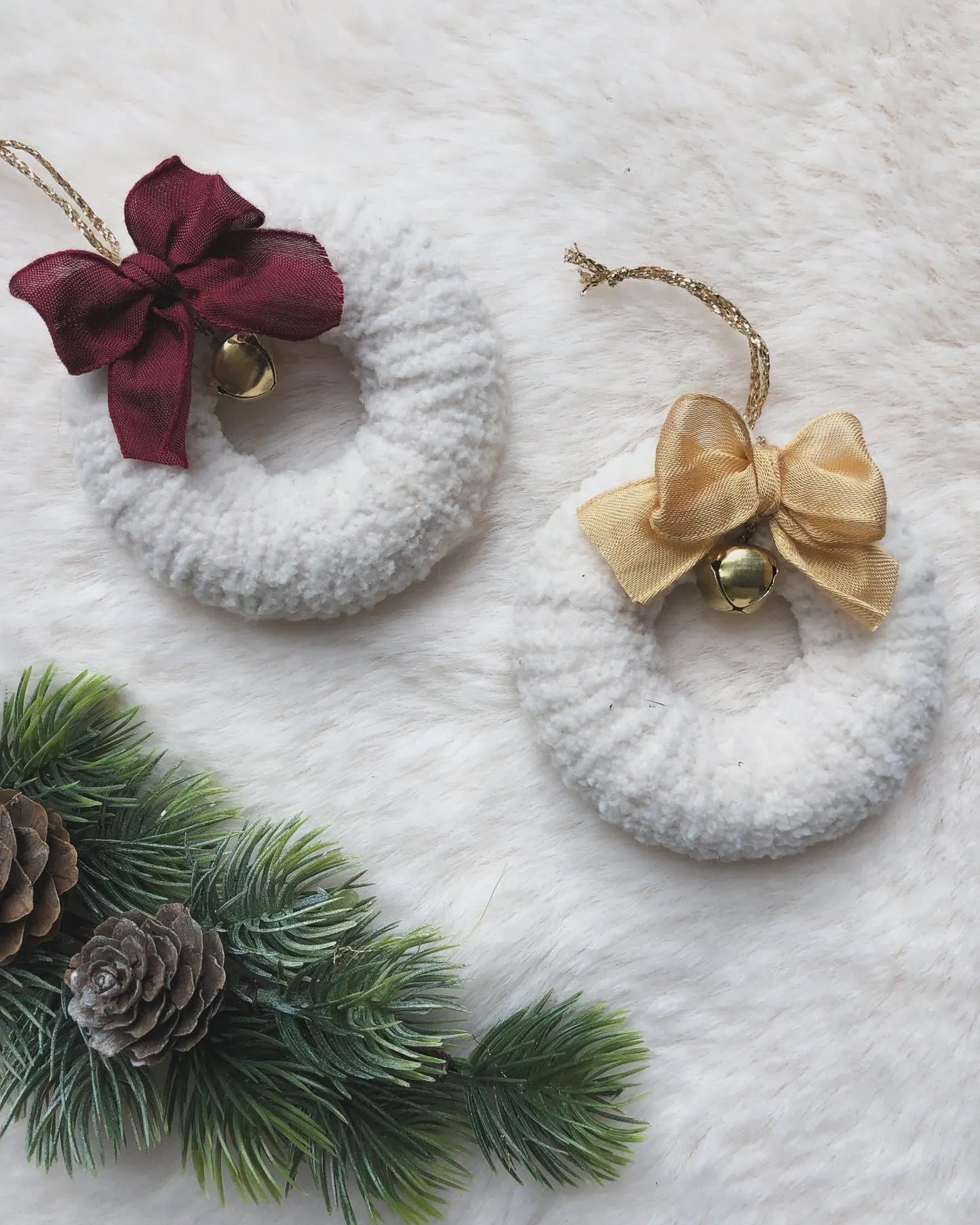 Mini couronne de Noël - boule de Noël pour sapin