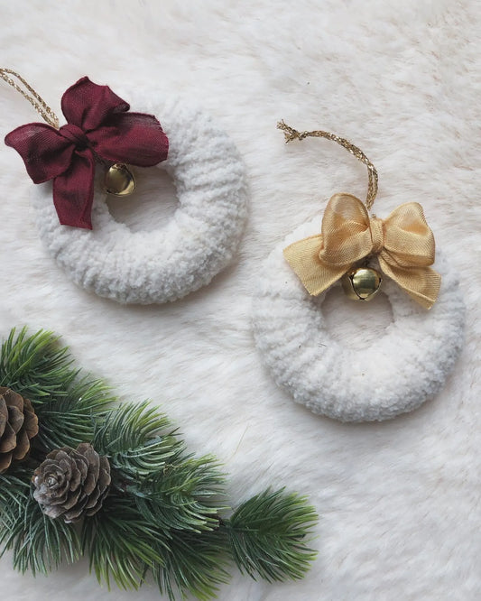 Mini couronne de Noël - boule de Noël pour sapin