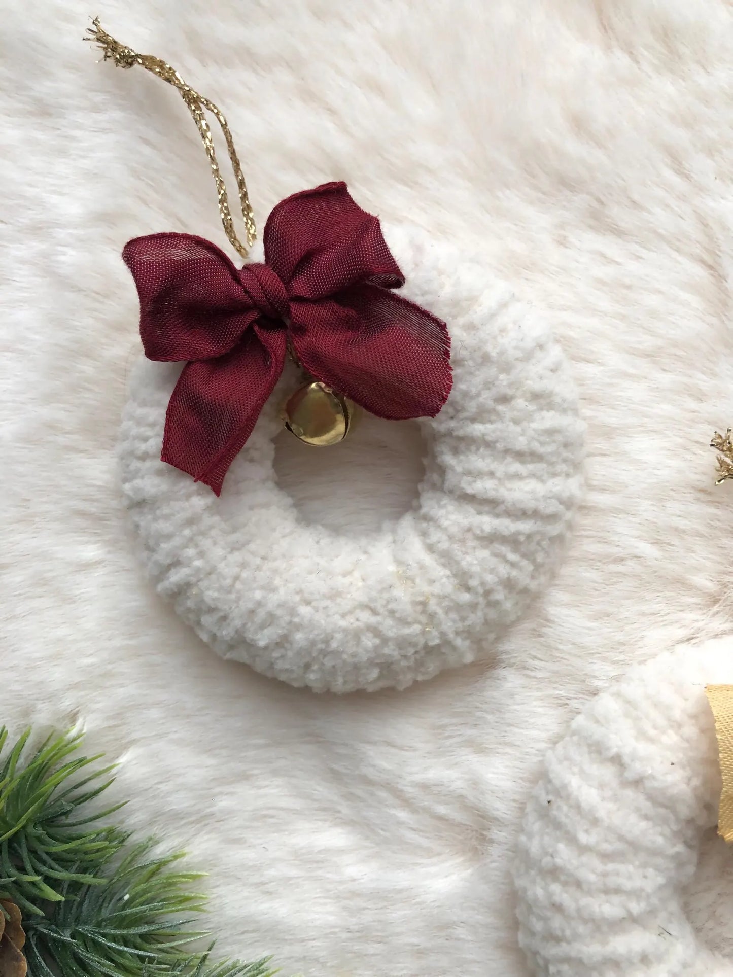 Mini couronne de Noël - boule de Noël pour sapin