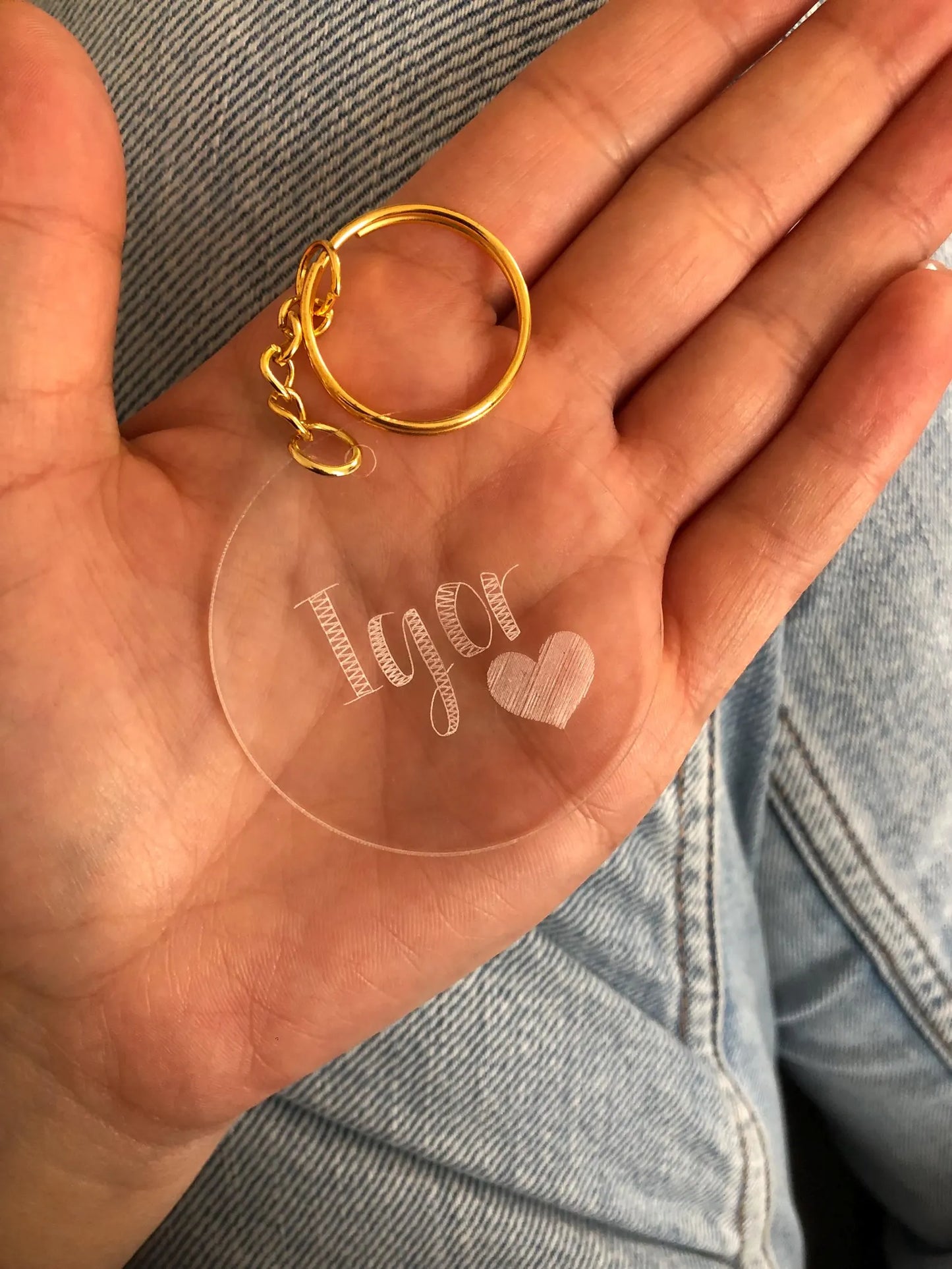 Porte-clés en plexyglass prénom personnalisé - gravure - cadeau couple